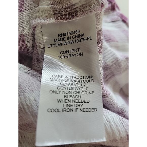 Market Spruce Purple White Gingham Sleeveless V Neck Tank Top Women's Plus 2X - Picture 12 of 12